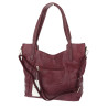 Torebka damska shopper pojemna elegancka torba worek na ramię CH914 Bordowa