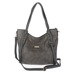 Torebka damska shopper pojemna elegancka do pracy torba worek CH914 Szara