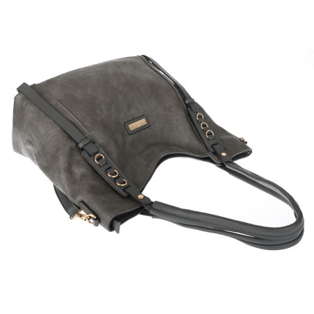Torebka damska shopper pojemna elegancka do pracy torba worek CH914 Szara
