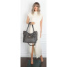 Torebka damska shopper pojemna elegancka do pracy torba worek CH914 Szara