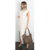 Torebka damska shopper pojemna elegancka torba worek na ramię CH914 Beżowa