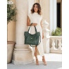 Torebka damska shopper pojemna elegancka torba worek na ramię CH914 Zielona