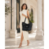 Torebka damska shopper pojemna elegancka torba worek na ramię CH914 Czarna