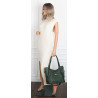 Torebka damska shopper pojemna elegancka torba worek na ramię CH914 Zielona