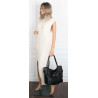 Torebka damska shopper pojemna elegancka torba worek na ramię CH914 Czarna