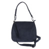 Torebka damska kuferek zamszowa modna lekka torba na ramię L840 Granatowa