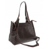 Torebka damska kuferek shopper pojemna elegancka na ramię HJ397 C Czekolada