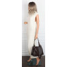 Torebka damska kuferek shopper pojemna elegancka na ramię HJ397 C Czekolada