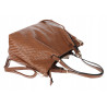 Torebka damska kuferek shopper pojemna elegancka na ramię HJ397 Brązowa