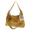 Torebka damska shopper listonoszka zamszowa na ramię PB4740 Musztardowa