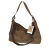 Torebka damska worek shopper listonoszka zamszowa na ramię PB4740 Zielona