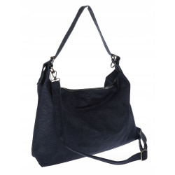 Torebka damska worek shopper listonoszka zamszowa na ramię PB4740 Granatowa