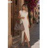Torebka damska worek shopper listonoszka zamszowa torba PB4740 Mud Beżowa