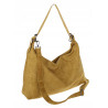 Torebka damska shopper listonoszka zamszowa na ramię PB4740 Musztardowa
