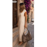 Torebka damska worek shopper listonoszka zamszowa torba PB4740 Mud Beżowa