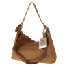 Torebka damska worek shopper listonoszka zamszowa na ramię PB4740 Brązowa