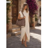 Torebka damska worek shopper listonoszka zamszowa torba PB4740 Mud Beżowa