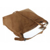 Torebka damska worek shopper listonoszka zamszowa na ramię PB4740 Brązowa