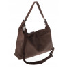 Torebka damska shopper listonoszka zamszowa na ramię PB4740 Czekoladowa