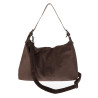 Torebka damska shopper listonoszka zamszowa na ramię PB4740 Czekoladowa