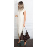 Torebka damska shopper listonoszka zamszowa na ramię PB4740 Czekoladowa