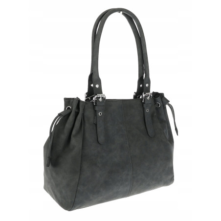 Torebka damska shopper kuferek na ramię modna torba do pracy YD2011 Czarna