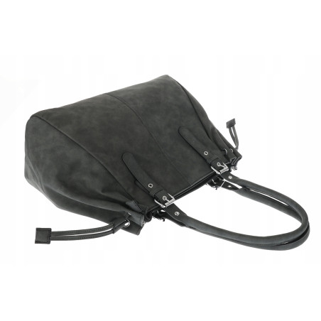 Torebka damska shopper kuferek na ramię modna torba do pracy YD2011 Czarna