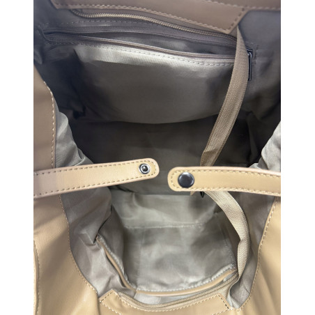 Torebka damska shopper pojemna zamszowa modna torba worek D0717 Czekoladowa