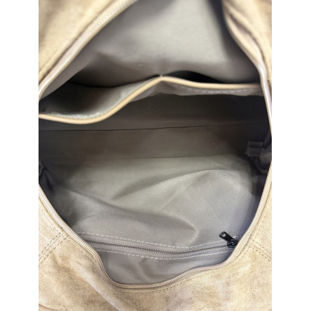 Torebka damska shopper pojemna modna zamszowa torba kuferek D715 Czarna