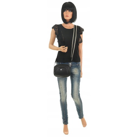 Maria C. Elegancka Torebka Damska listonoszka MC607 Black