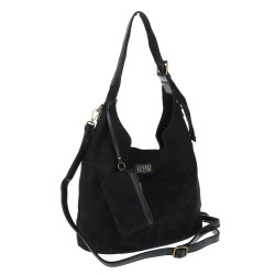 Torebka damska shopper pojemna modna do pracy torba worek CC803 Czarna
