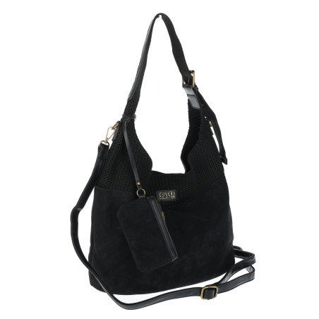 Torebka damska shopper pojemna modna do pracy torba worek CC803 Czarna