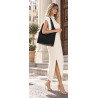 Torebka damska shopper pojemna modna do pracy torba worek CC803 Czarna