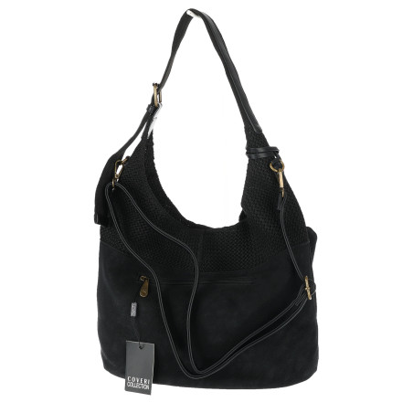 Torebka damska shopper pojemna modna do pracy torba worek CC803 Czarna