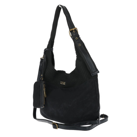 Torebka damska shopper pojemna modna do pracy torba worek CC803 Czarna