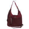 Torebka damska shopper pojemna modna do pracy torba worek CC803 Bordowa