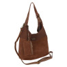 Torebka damska shopper pojemna modna do pracy torba worek CC803 Brązowa