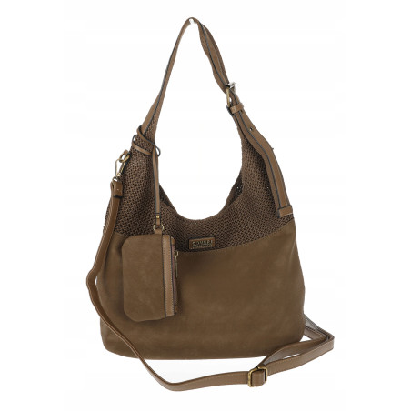 Torebka damska shopper pojemna modna do pracy torba worek CC803 Beżowa