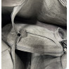 Torebka damska shopper zamszowa modna do pracy torba worek L140 Bordowa
