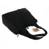 Torebka damska shopper zamszowa modna do pracy torba worek L140 Czarna