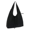 Torebka damska shopper zamszowa modna do pracy torba worek L140 Czarna