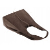 Torebka damska shopper zamszowa modna do pracy torba worek L140 Mud Brązowa