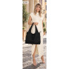 Torebka damska shopper zamszowa modna do pracy torba worek L140 Czarna