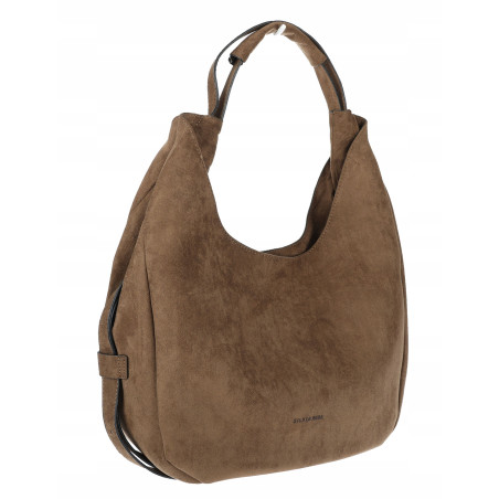 Torebka damska zamszowa shopper na ramię listonoszka worek SR69S Khaki