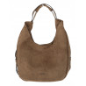 Torebka damska zamszowa shopper na ramię listonoszka worek SR69S Khaki