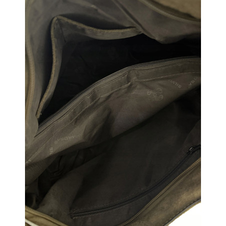 Torebka damska zamszowa shopper na ramię listonoszka worek SR69S Khaki