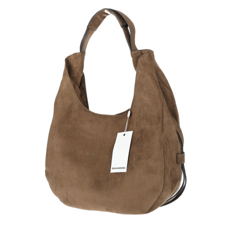 Torebka damska zamszowa shopper na ramię listonoszka worek SR69S Khaki