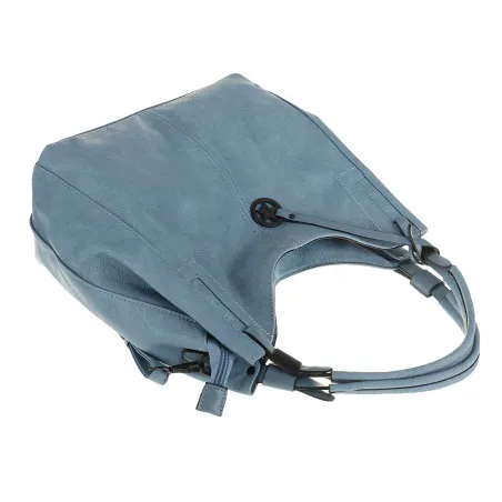 Tommasini Torebka Damska Listonoszka Duża Torba Shopper Worek 2692 Niebieska