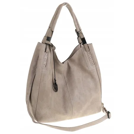 Tommasini Torebka Damska Listonoszka Duża Torba Shopper Worek 2692 Szara