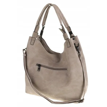 Tommasini Torebka Damska Listonoszka Duża Torba Shopper Worek 2692 Szara